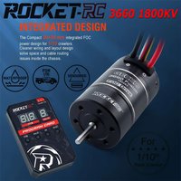 GECKO ROCKET RC 3660 Fusion 1800KV Sensored Brushless Motor 40A FOC 2 In 1 ESC Waterproof For 1/10 RC Crawler Truck Car