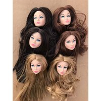 1/6 Female Doll Heads Poppy Super White Coffee Pink Beige Skin Doll Parts Good Makeup Collection Doll Heads