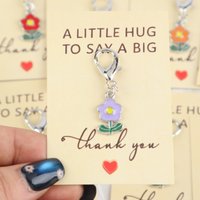 5/10pcs 2dCute Bouquet Series Keychain Set Give a small hug and say a big thank you Lucky Guardian Bag Key Accessory Suitable f