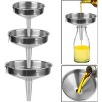Wide Mouth Funnels For Canning Kitchen Tools Bar Wine Beer Oil Flask Funnel Stainless Steel Kitchen Accessories Metal Funnel