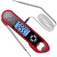 Digital Meat Thermometer Kitchen Dual Probe Oven Cooking Food BBQ Thermometer With LCD Screen Alarm Function Temperature Gauge