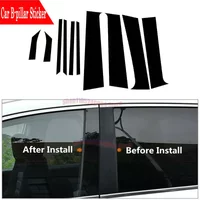 For Opel Mokka X 2016-2019 For Buick Encore 2013-2022 6PCS Gloss Black B C Pillar Stickers Window Door Column Cover Trim