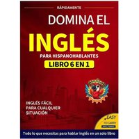 English Books for Beginners 6-in-1 Spanish Edition English Workbook Easy Language Learning Dictionary Study Supplies for Reading