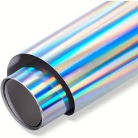 Glossy Holographic Plating Laser Chrome Silver Vinyl Wrap Film Roll With Air Release Self Adhesive Car Wrapping Motorcycle Decal