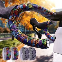 2Pcs Anti-Slip Bike Handlebar Tape PU Road Bicycle Shock Absorption Handle Bar Tape With Bar End Plugs Cycling Handle Tools
