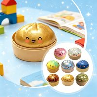 New Cute Colorful Glitter Simulation Dumpling Squishy Squeeze Toy Soft Anti-Mood Anxiety Relief Sensory Decompression Fun Toy
