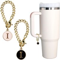 Letter Charm Accessories for Stanley Cup 2PCS Initial Name ID Personalized Handle Charm for Stanley Tumbler