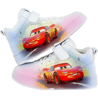 Anime Cars Kids High-top Basket Shoes Lightning Mcqueen Tennis Shoes Children Disney Casual Sneakers Mcqueen 95 Sport Shoes