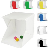 Mini LED Light Photobox Panels Folding Portable 1100LM Photo Lighting Studio Shooting Tent Box Kit With 6 Color Backdrops Set