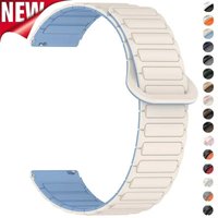 18mm 20mm 22mm Magnetic Band for Samsung Galaxy Watch 7 6 5 4 5Pro 6 4 Classic silicone loop for Huawei Watch GT6 GT5 5Pro 46mm.