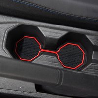 12PCS Anti-Slip Rubber Gate Slot Mat Door Groove Pad Cup Cushion For VW POLO MK6 AW 2018 2019 2020- Car Interior Mat Accessories