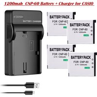 1200mah NP-60 NP60 CNP-60 CNP60 CAS NP60 Camera Battery + Charger for CASIO EX-Z80 S10 Z9 S12 Z20 Z29 Z19 Z85 Z80 Z90 Bateria