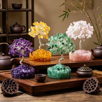 1PC 7 Chakra Natural Crystal Tree, Healing Gemstone Ornament, Feng Shui Decor for Home Office Living Room, Bring Good Luck