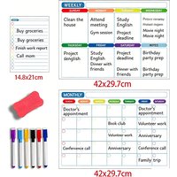 Fridge Magnetic Calendar Stickers Reusable Monthly Planner Kitchen Refrigerator Decor Magnet
