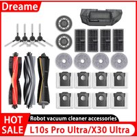 Dreame L10s Pro Ultra Heat, X30 Ultra, X30 Pro Vacuum Cleaner Replacement Accessories Main Side Brush Filter Mop Dust Bag