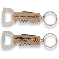 50*Personalized Beer/Wine Bottle Opener, Multifunctional Portable Bottle Opener Keychain, Hotel Restaurant Logo Custom Wholesale