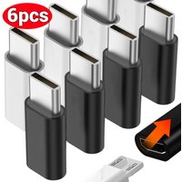 6/1Pcs Mobile Phone Adapter Micro USB Female To Type C Male Data Line Converter for Samsung Huawei Charging Cable Adapters