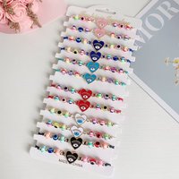 12pcs New Fashion Alloy Love Devil Eye Braided Bracelet Set Lucky Bracelet Gift Bracelet Couple Friendship Bracelets