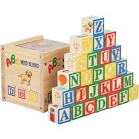 27Pcs Wooden Printed Block Toy English Letter Digital Cartoon Cognition Learning Early Educational Toys Gifts For Children Kids