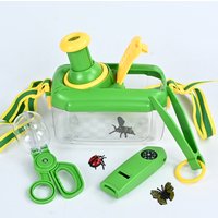 Children'S Insect Observation Box Outdoor Exploration Large Capture Net Clip Toy Telescope Whistle Card Boy Exploration Clothing