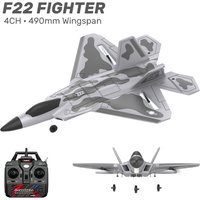 Samolot RC 4CH F22, większy model samolotu myśliwskiego 2.4G 490MM, duży samolot zdalnie sterowany z mocowaniem stałego skrzydła, elektryczny model z pianki, szybowiec, zabawki BM22