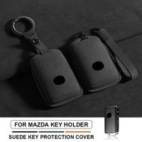For Mazda 3 6 Alexa CX30 CX50 CX60 CX 3CX4 CX5 CX8 CX9 Suede Leather Car Remote Key Case Cover Shell Protector Fob Accessories
