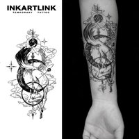 Fox Fairy temporary tattoo sticker, waterproof magic tattoo, lasts to 15 days fake tattoo, semi permanent tattoo