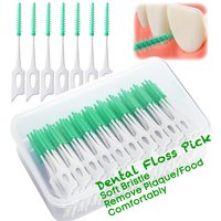 Vaclav 150Pcs Original Dental Floss Pick Soft Silicone Bristle Interdental Brush Dental Pick Brace Brush Disposable Teeth Clean