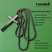 Aerospace Titanium Cross Pendant Unisex Mirror Polish Hypoallergenic Christian Jewelry