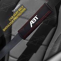 2pcs Car ABT Logo Seat Belt Cushion Leather Safety Belt Shoulder Protector Pads For Golf A1 A3 A4 A5 A7 TT RS6 RS3 Q7 Q5 MK7 MK6