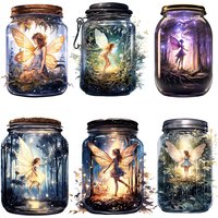12Pcs/Pack Vintage Elf Bottle Sticker DIY Craft Scrapbooking Album Junk Journal Decorative Stickers