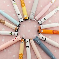 10-Pack of Erasable Pens with Random Designs, Cute Animal Erasable Pens, Erasable Gel Pens, Cartoon Student-Specific Stationery