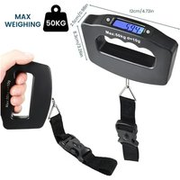 50kg Digital Luggage Scale Portable Suitcase Scale Handheld Electronic Scales Backlight Digital Display Travel Accessories