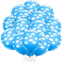 15pcs 12inch Blue White Cloud Latex Balloon Birthday Party Wedding Decoration Theme Party Decor Baby Shower Supplies Air Globos
