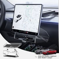 YZ For Tesla Highland Model 3 Y YL Juniper Tray Magnetic Under Screen Hidden Storage Box Magnetic Hidden Pro Screen Storage Box