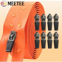 Meetee 1/2/5M 3#5# Waterproof Nylon Zipper + Zip Slider for Tent Clothes Outdoor Bag Coat Decor Zippers DIY Sewing Accessories