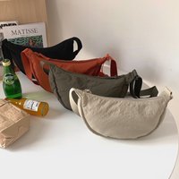 Summer Crossbody Dumpling Bag for Women Lightweight Nylon Shoulder Bag Trendy Versatile Summer Handbag
