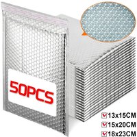 10-50Pcs Silvery Bubble Envelope Shipping Packaging Supplies Packing Bag Bags Small Business Mailer Mailing Office School