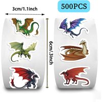 500 Pcs/Roll House of the Dragon Cartoon Stickers - Cute Roll Decals for Journals & Phone Case Decor RecordingYourLife Store