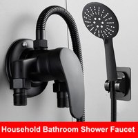 Black Shower Faucet Shower Head Set Household Wall Mounted Cold and Hot Mixer Tap Bathroom Faucet Shower Mixing Valve Switch