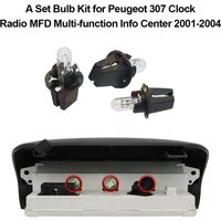 3pcs Center Dashboard Light Bulb Kit for Peugeot 307 206 406 Clock Radio Multi-function Info