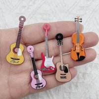 10pcs Acrylic Guitar Accessories Earrings Keychain Pendant DIY Necklace Earring Pendant Hair Accessories