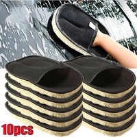 1/3/5/10Pcs Car Cleaning Sponge Glove Car Polishing Washing Mitt Glove Microfibre Wash For Automotive Kitchen Homes Cleaner Wool