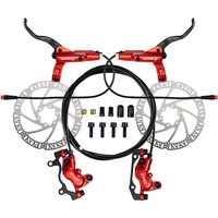 ZOOM Electric Bike Disc Hydraulic Brake 4-piston Scooters Bicycle Power Off Oil Brake Handle Caliper Cycling Accessories Part