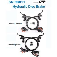 AliExpress Shimano DEORE XT M8100 2 Piston M8120 4 Piston MTB Hydraulic Disc Brake SET Left & Right Original Mountain Bike bicycle Parts