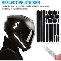AliExpress NONE 1 Set Helmet Warning Reflective Stickers Night Safety Driving Accessories Fluorescent Decorative Sticker Bicycle Moto Car Decal