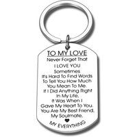 to My Love Keychain Gift for Husband Wife Anniversary Valentines Day Birthday Boyfriend Girlfriend