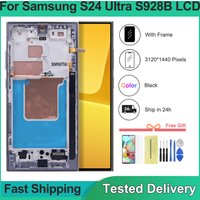For Samsung S24 Ultra Screen Assembly LCD Display Digital Touch Screen Frame Replacement Compatible with SM-S928B SM-S928U S928