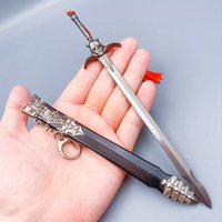8.3in21cm Metal Vergil Yamato Katana Anime Devil May Cry 5 Sword Iron Ninja Knife Yamato Real Japanese Katana Samurai Sabre Toy