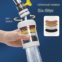 360° Rotatable 6 Layers Faucet Filter Kitchen Tool Sink Bathroom Accessories Bubbler Filtration Faucet Splash-proof Shower